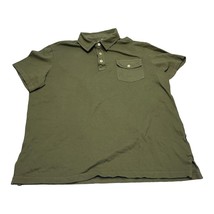 American Eagle Outfitters Polo Shirt Men&#39;s XL Olive Green Cotton Short S... - $21.28