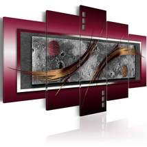 Tiptophomedecor Glamour Canvas Wall Art - Burgundy Elegance - Stretched &amp; Framed - £71.93 GBP+