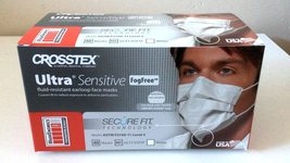 Crosstex CR-GCFCXSF Ultra Sensitive Fogfree Earloop Mask White (Pack of 40) - £18.32 GBP