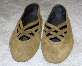 Ladies Olive Green Suede Sam &amp; Libby Ballet Flats size 7M - $7.95