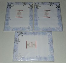 NEW 3 Packs 8.5x10.75 Paper G Squared Stationary Snowflake Christmas 25 ... - £15.53 GBP