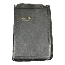 Holy Bible KJV Self Pronouncing Red Letter Leather With Zipper 1913 Concordance - £27.17 GBP