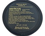 Max Factor Pan-Cake Medium Beige Warm 3 Water Activated Makeup 1.75 oz New - £118.77 GBP