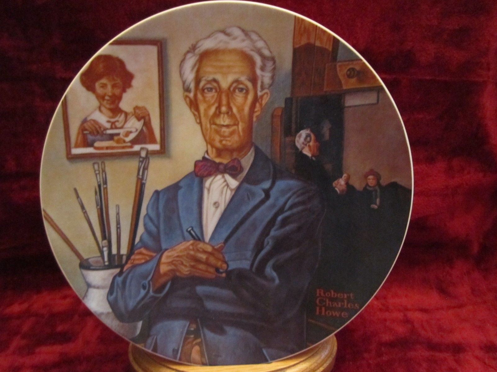 TRIBUTE TO NORMAN ROCKWELL 1894-1978 collector plate ROBERT CHARLES HOWE  - $2.99