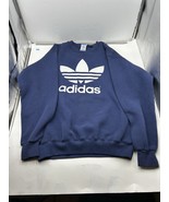 Vintage 80s 90s Adidas Sweatshirt Oversize Trefoil Logo Medium M M USA P... - $1,456.53 MXN