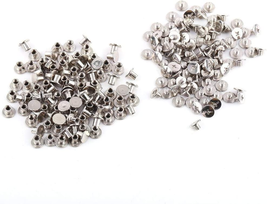 100Pcs Silver Leather Rivets Chicago Binding Screws Posts Assortment Kit... - £12.30 GBP