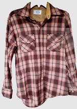 Vintage 80&#39;s Men&#39;s Wool/Nylon Blend Flannel Shirt SZ M Woolshire - £16.18 GBP