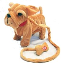 LARGE BROWN BULLDOG REMOTE CONTROL WALKING DOG WITH SOUND battery operat... - $27.25