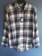 Chaps Button Down Mens Size Medium Brushed Flannel Long Sleeve Shirt - £14.11 GBP