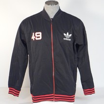 Adidas Trefoil Signature Academy Crest Black Nylon Track Jacket Mens NWT - £71.31 GBP
