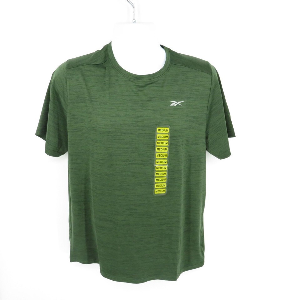 Reebok Men&#39;s Green Speedwick Athletic T-Shirt Med Lightweight Breathable... - £9.30 GBP