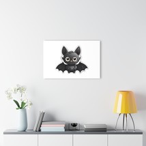 Museum-Quality Acrylic Print: Black Cartoon Bat, Gallery-Exhibit Feel, Water-Res - £75.76 GBP+
