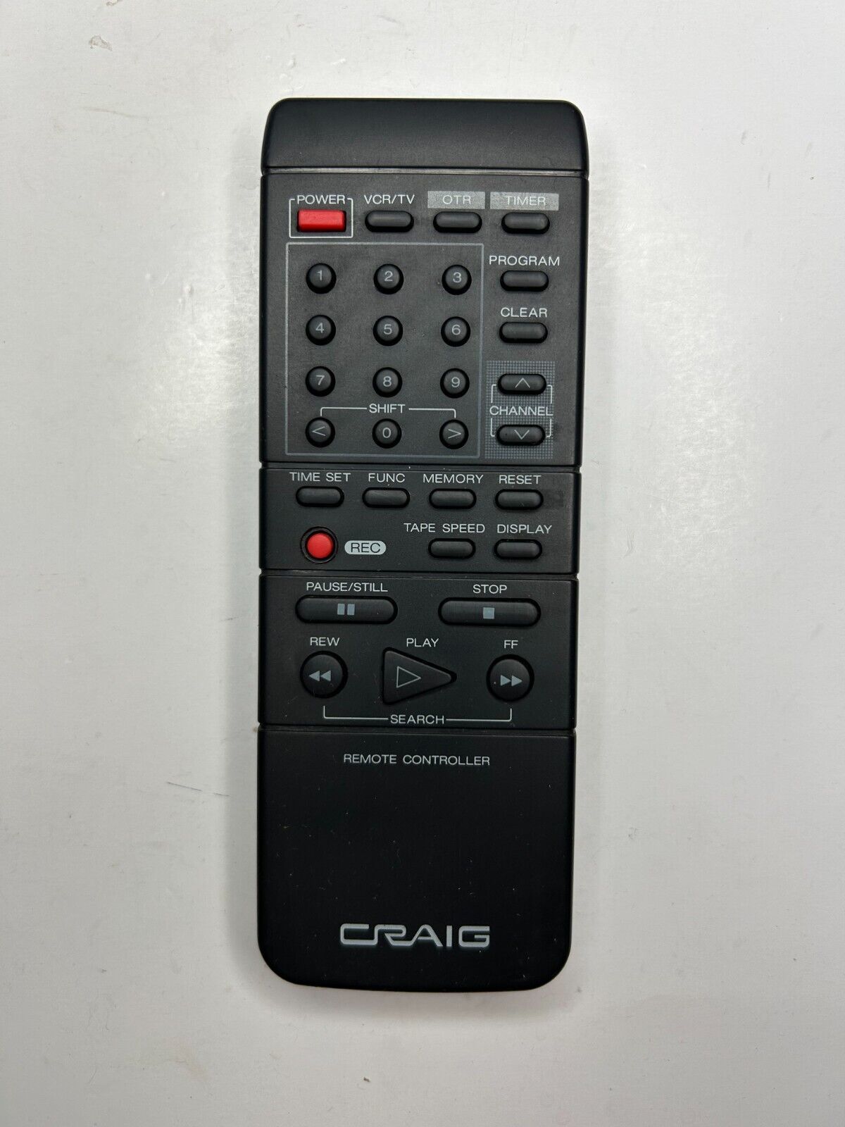 Craig Z1055 TV / VCR Remote Control, Black - OEM for PV7260 +more  			