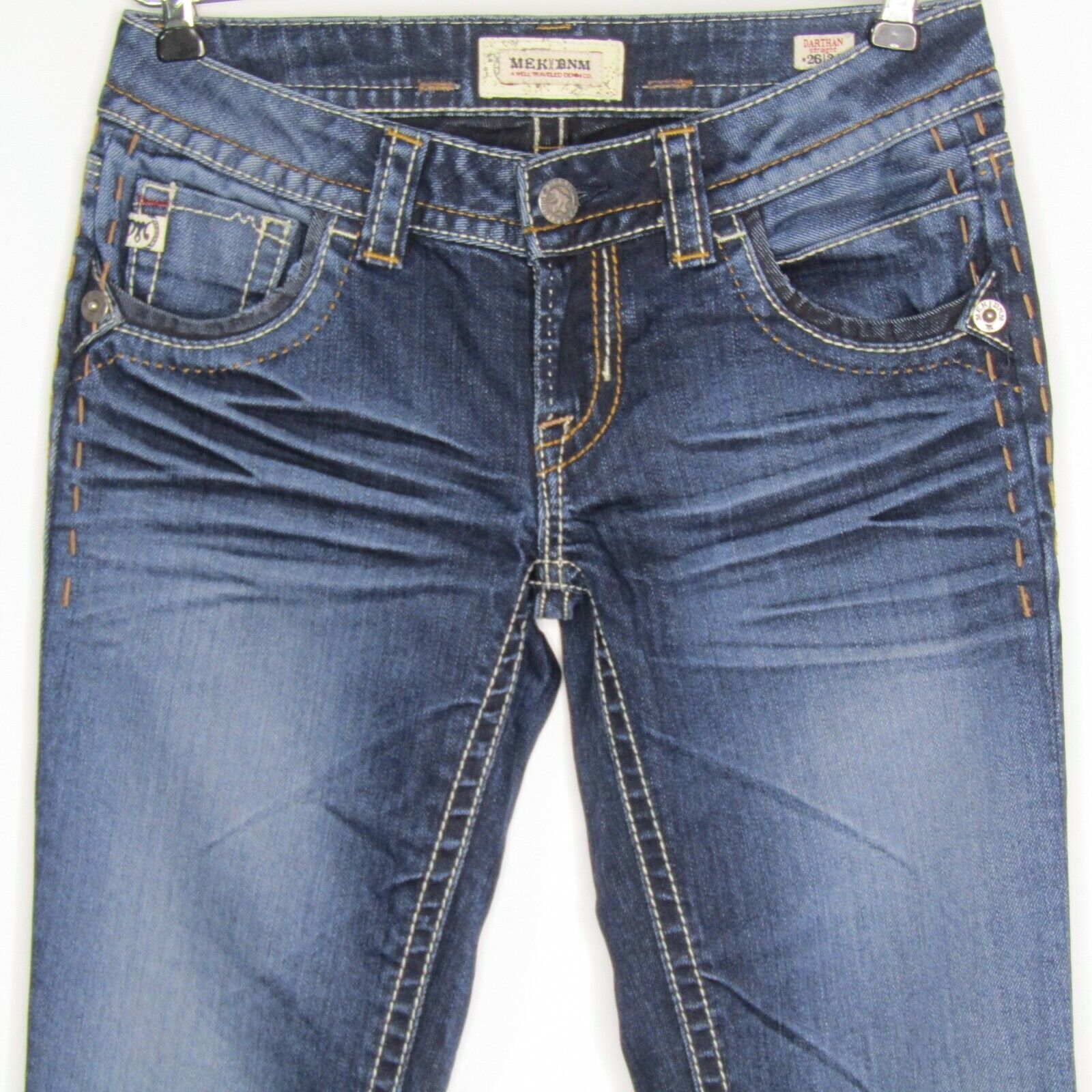Primary image for MEK USA BNM Women's Blue Jeans Darthan Straight Size 26/34
