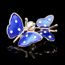 Vintage Look Gold Plated Stunning Butterfly Brooch Suit Coat Broach Pin B49N - £12.77 GBP