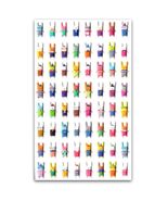 CUTE RABBIT STICKERS Sheet Animal Bunny Bonny Raised Puffy Scrapbook Sti... - $3.44 CAD