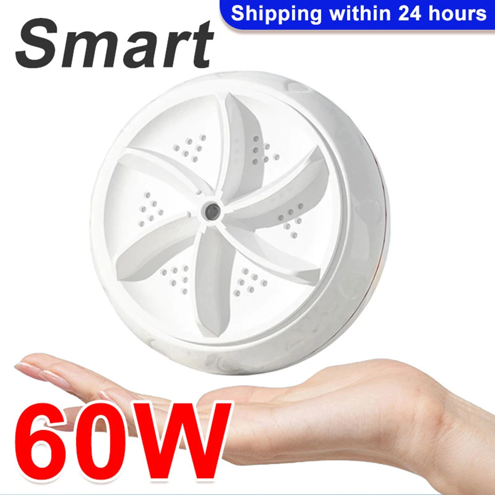 Mini Portable 60W  washing machine Ultrasonic turbine washing machine  w... - $21.61