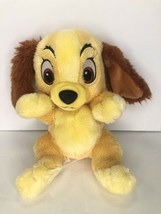Disney Parks Disney Babies Baby Lady &amp; the Tramp Puppy Dog Plush 11&quot; Yellow Used - £6.69 GBP