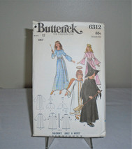 Butterick 6312 Halloween Pattern Girls Size 12 Uncut Vintage Angel Witch Fairy - £7.97 GBP