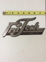 FRA TECH FORT WORTH TEXAS Vintage Car Dealer Plastic Emblem Badge Plate - £23.50 GBP