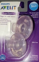 Philips Avent 2-Pack Super Soothie 3 Months+ Pacifiers in Pink BPA Free Binky - £3.48 GBP