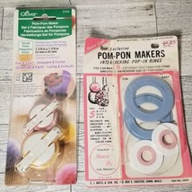 Clover Pom Pom Maker Set of 35mm 45mm &amp; More Plus Marcia Lynn Rings Pom Pon - $11.71