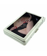 Girl Lipstick Heart Em1 100&#39;s Size Cigarette Case with Built in Lighter ... - £17.45 GBP