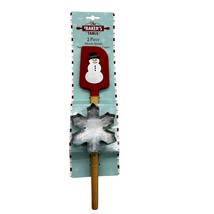 Bakers Table Snowman Silicone Spatula &amp; Snowflake Stainless Steel Cookie... - $11.29