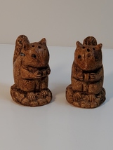 Vintage Wood Squirrel Salt and Pepper Shakers - £14.88 GBP