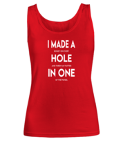Golf Tank Top I Made A Hole In One Red-W-TT - £16.69 GBP