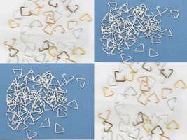 Triangle Jump Ring Beautiful Gold Silver Bronze Plate Dull Silver Bail 7... - $2.96+