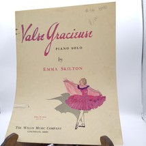Vintage Sheet Music, Valse Gracieuse Piano Solo by Emma Skilton, Willis 1941 - £6.29 GBP