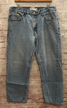 Vintage Levis 505 Regular Fit Straight Leg Medium Stonewash Denim Jeans 38 x 30 - £34.62 GBP