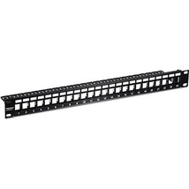 TRENDnet 24-Port Blank Keystone Shielded 1U Patch Panel, 1U 19&quot; Rackmount Housin - £36.44 GBP