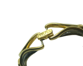 Vintage Paolo Gucci Link Bracelet Two Tone Mod Geo Retro - £39.07 GBP