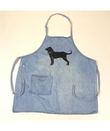 Vintage Black Dog Martha&#39;s Vineyard Denim Cooking Apron USA Made - $40.73 CAD