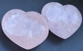 Rose Quartz Heart Carving (70+ mm) Stone of Universal Love Valentines Da... - $34.65