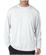 NWT UltraClub Men&#39;s Cool &amp; Dry Adult Sport Long-Sleeve Size Small White ... - $27.06 CAD