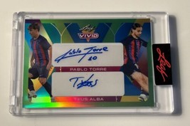 1/4 Pablo Torre / Txus Alba - Dual Auto* Uafe Club - 2022 Leaf Vivid Card #DA-61 - £111.84 GBP