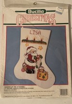 Bucilla Santa Counted Cross Stitch Stocking Kit  92855 Hanging Up The Stocking - £13.12 GBP