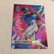 2021 Panini Chronicles Phoenix Miami Marlins Monte Harrison Rookie Pink Parallel - £3.16 GBP