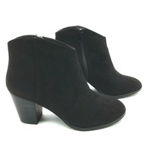 BP Womens Faux Suede Black Nolly Western Heeled Ankle Booties Size 8 - $37.99