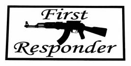 K&#39;s Novelties Wholesale lot of 6 AK47 First Responder White Black Decal Bumper S - £6.00 GBP