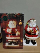 Macy&#39;s the cellar collectable Santa cookie jar 1995 in original box As Is - £18.05 GBP