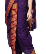 Women's Woven Cotton  nauvari marathiSaree Without Blouse Piece - $55.00
