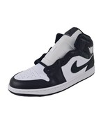 Nike Air Jordan 1 Mid SE Men&#39;s Shoes   FB9911-001 Black White Leather Si... - £102.21 GBP