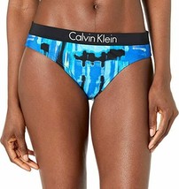  NEW Calvin Klein Logo Blue Multi Swimwear Bikini Bottom L Large CG7BP301 - £14.07 GBP