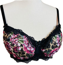 Dorina Bra 38C Lacey Underwire Lined Unpadded Black with Colorful Cups Sexy - $17.88