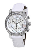 Tissot Women&#39;s Dressport Diamond Synthetic Leather Watch 35mm T050.217.67.117.00 - £446.66 GBP