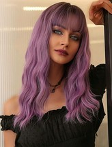 SHEIN Synthetic Lavender Ombre Mid Back Wavy Wig - £19.59 GBP